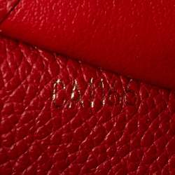 Louis Vuitton Red Monogram Empreinte Leather Sarah Wallet