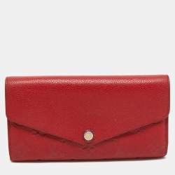 Louis Vuitton Red Monogram Empreinte Leather Sarah Wallet