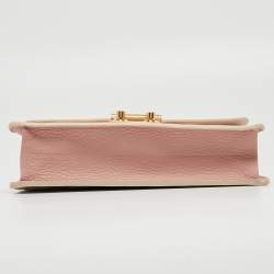 Pre Owned Louis Vuitton Rose Ballerine Damier Azur Canvas Croisette Chain Wallet