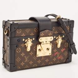 Pre Owned Louis Vuitton Black Monogram Canvas Petite Malle Bag