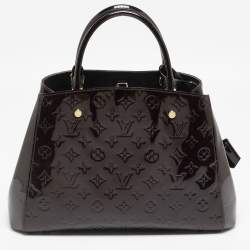 Pre Owned Louis Vuitton Amarante Monogram Vernis Montaigne MM Bag