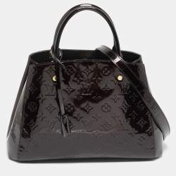 Pre Owned Louis Vuitton Amarante Monogram Vernis Montaigne MM Bag