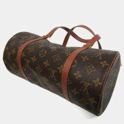 Pre Owned Louis Vuitton Brown Monogram Canvas Papillon 30 Satchel