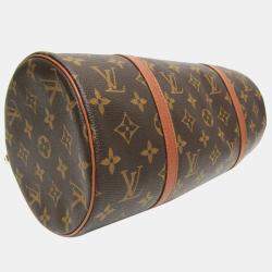 Pre Owned Louis Vuitton Brown Monogram Canvas Papillon 30 Satchel