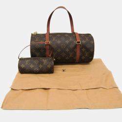 Pre Owned Louis Vuitton Brown Monogram Canvas Papillon 30 Satchel