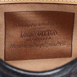 Pre Owned Louis Vuitton Black/Monogram Canvas and Leather Limited Edition Fleur de Jais Manege Clutch