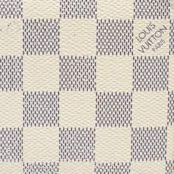 Pre Owned Louis Vuitton Damier Azur Canvas Compact Zippy Wallet