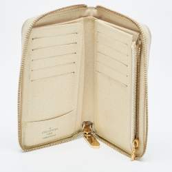 Pre Owned Louis Vuitton Damier Azur Canvas Compact Zippy Wallet