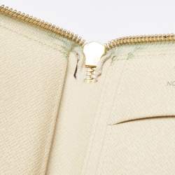 Pre Owned Louis Vuitton Damier Azur Canvas Compact Zippy Wallet