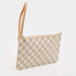 Louis Vuitton Damier Azur Canvas Neverfull Zipped Clutch 