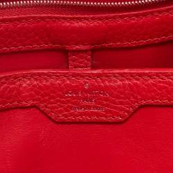 Pre Owned Louis Vuitton Rubis Taurillon Leather Capucines PM Bag