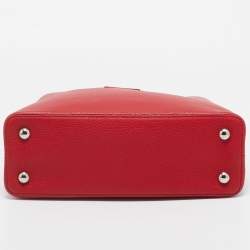 Pre Owned Louis Vuitton Rubis Taurillon Leather Capucines PM Bag