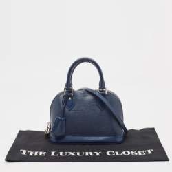 Pre Owned Louis Vuitton Myrtille Blue Epi Leather Alma BB Bag