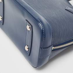 Pre Owned Louis Vuitton Myrtille Blue Epi Leather Alma BB Bag