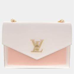Pre Owned Louis Vuitton White/Pink MyLockMe Chain Bag