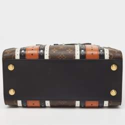 Pre Owned Louis Vuitton Multicolor/Monogram Canvas and Brogues Leather City Steamer MM Bag