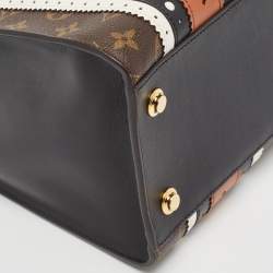Pre Owned Louis Vuitton Multicolor/Monogram Canvas and Brogues Leather City Steamer MM Bag