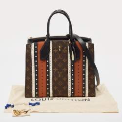 Pre Owned Louis Vuitton Multicolor/Monogram Canvas and Brogues Leather City Steamer MM Bag