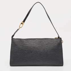 Pre Owned Louis Vuitton Black Epi Leather Pochette Accessoires Bag