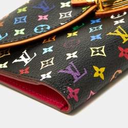 Louis Vuitton Black Monogram Multicolor Monogram Canvas Eugenie Wallet