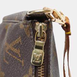 Pre Owned Louis Vuitton Brown Canvas Monogram Pochette Accessoires Shoulder Bag