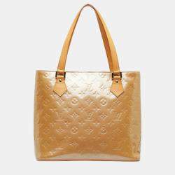 Louis Vuitton Brown Leather Monogram Vernis Houston Tote Bag