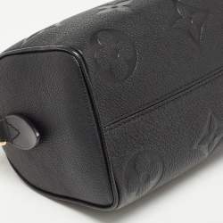 Pre Owned Louis Vuitton Black Empreinte Monogram Leather Speedy Bandouliere 20 Bag