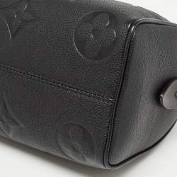 Pre Owned Louis Vuitton Black Empreinte Monogram Leather Speedy Bandouliere 20 Bag