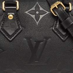 Pre Owned Louis Vuitton Black Empreinte Monogram Leather Speedy Bandouliere 20 Bag