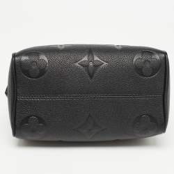 Pre Owned Louis Vuitton Black Empreinte Monogram Leather Speedy Bandouliere 20 Bag
