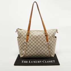 Pre Owned Louis Vuitton Damier Azur Canvas Totally MM Bag