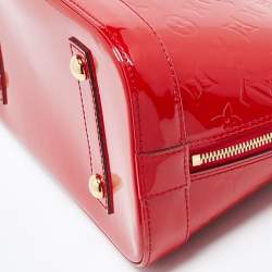 Pre Owned Louis Vuitton Cerise Monogram Vernis Alma PM Bag