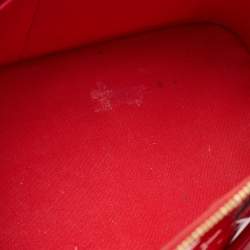 Pre Owned Louis Vuitton Cerise Monogram Vernis Alma PM Bag