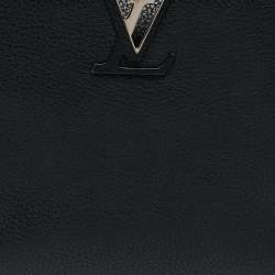 مملوكة مسبقًا Louis Vuitton Black/Beige Taurillon Leather and Python Capucines BB Bag