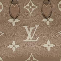 Pre Owned Louis Vuitton Bicolor Monogram Empriente Leather Giant Onthego MM Bag