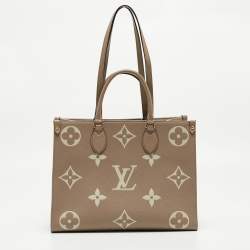 Pre Owned Louis Vuitton Bicolor Monogram Empriente Leather Giant Onthego MM Bag