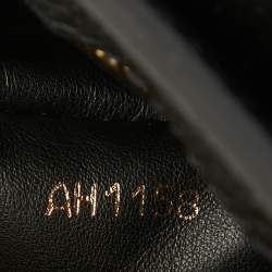 Pre Owned Louis Vuitton Black/Beige Leather and Python Capucines MM Bag