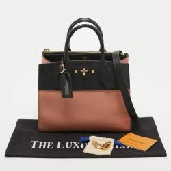 Pre Owned Louis Vuitton Pink/Black Leather City Steamer PM Bag