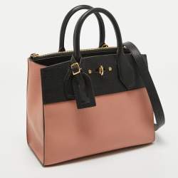 Pre Owned Louis Vuitton Pink/Black Leather City Steamer PM Bag