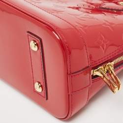 Pre Owned Louis Vuitton Cerise Monogram Vernis Alma BB Bag