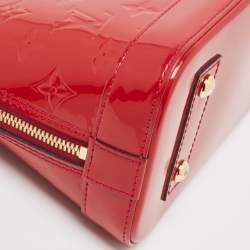 Pre Owned Louis Vuitton Cerise Monogram Vernis Alma BB Bag