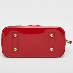 Pre Owned Louis Vuitton Cerise Monogram Vernis Alma BB Bag