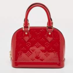 Pre Owned Louis Vuitton Cerise Monogram Vernis Alma BB Bag