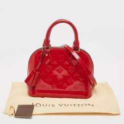 Pre Owned Louis Vuitton Cerise Monogram Vernis Alma BB Bag