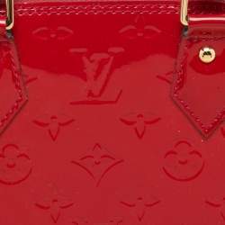 Pre Owned Louis Vuitton Cerise Monogram Vernis Alma BB Bag