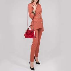 Pre Owned Louis Vuitton Cerise Monogram Vernis Alma BB Bag