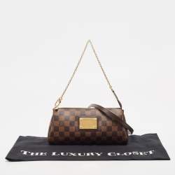 Pre Owned Louis Vuitton Damier Ebene Canvas Eva Pochette