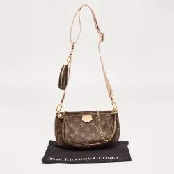 Pre Owned Louis Vuitton Rose Clair Monogram Canvas Multi Pochette Accessoires