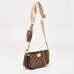 Pre Owned Louis Vuitton Rose Clair Monogram Canvas Multi Pochette Accessoires