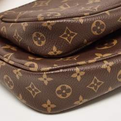 Pre Owned Louis Vuitton Rose Clair Monogram Canvas Multi Pochette Accessoires